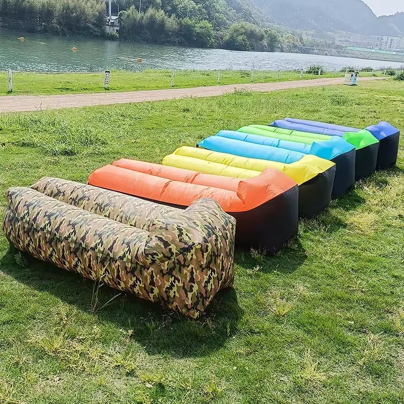 Premium Inflatable Lazy Bag Beach Sofa - Versatile Outdoor Air Lounger and Sleeping Bag, 240x70cm