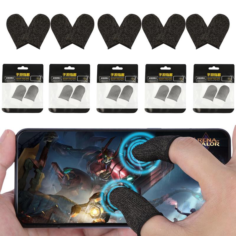 10 Pcs Screen PUBG Gaming Finger Sleeve Game Controller Mobile Sweatproof Gloves