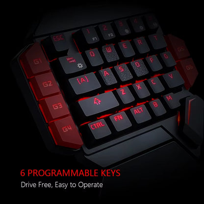 Ergonomics Gaming Keyboard Single Hand Usb Wired 35Key One Handedly RGB Backlight Mini Keyboard for Gamer Laptop Desktop PC