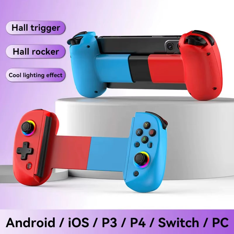 Hot Sale BSP D8 RGB Tablet Controller Wireless Handle for Switch Game Bluetooth Stretching Joystick for P3 P4 Android IOS Gamepa