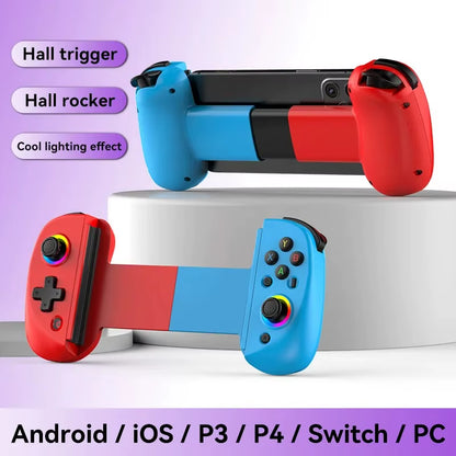 Hot Sale BSP D8 RGB Tablet Controller Wireless Handle for Switch Game Bluetooth Stretching Joystick for P3 P4 Android IOS Gamepa