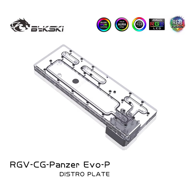 Acrylic Distro Plate Use for COUGAR Panzer Evo Computer Case / 3PIN 5V D-RGB / Combo DDC Pump Cool Water Channel Solution