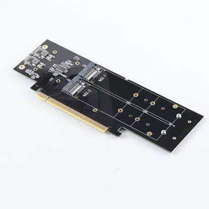 4 SSD to PCIE 4.0 Expansion Card, 4 Nvme M.2 M Key SSD to Pcie X16 Adapter, up to 256 Gbps, Support Bifurcation Raid 0 1 5