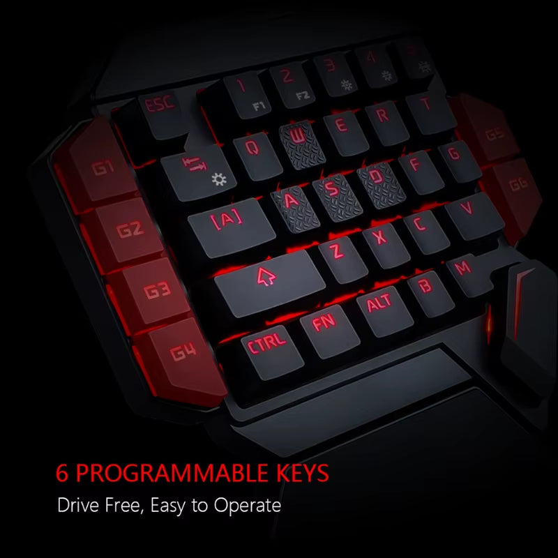 Gaming Keypad Usb Keyboard One-Handed Wired 35 Keys Rgb Luminous Game Keyboards for Tablet Colorful Ergonomics Gamer Hand Rest