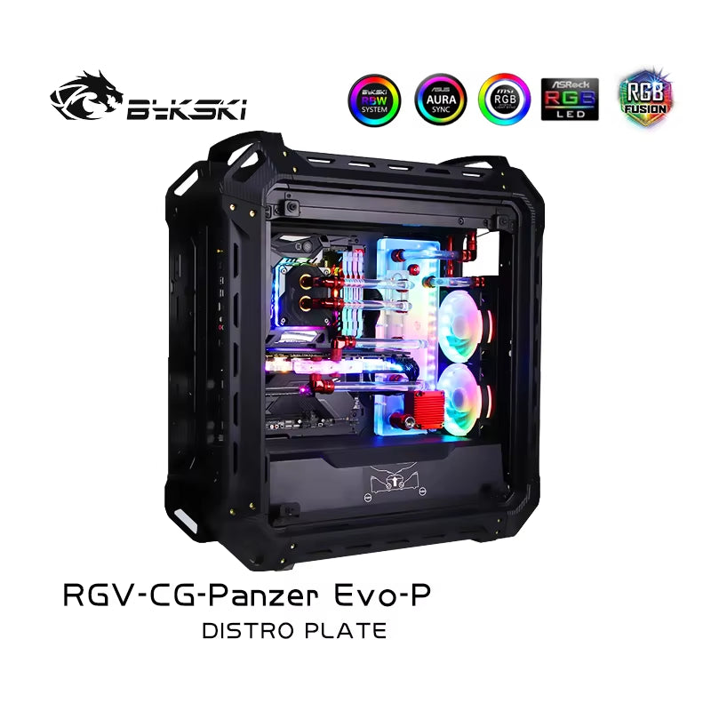 Acrylic Distro Plate Use for COUGAR Panzer Evo Computer Case / 3PIN 5V D-RGB / Combo DDC Pump Cool Water Channel Solution