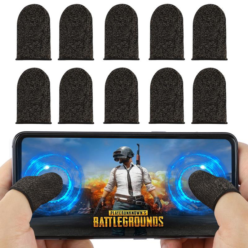 10 Pcs Screen PUBG Gaming Finger Sleeve Game Controller Mobile Sweatproof Gloves