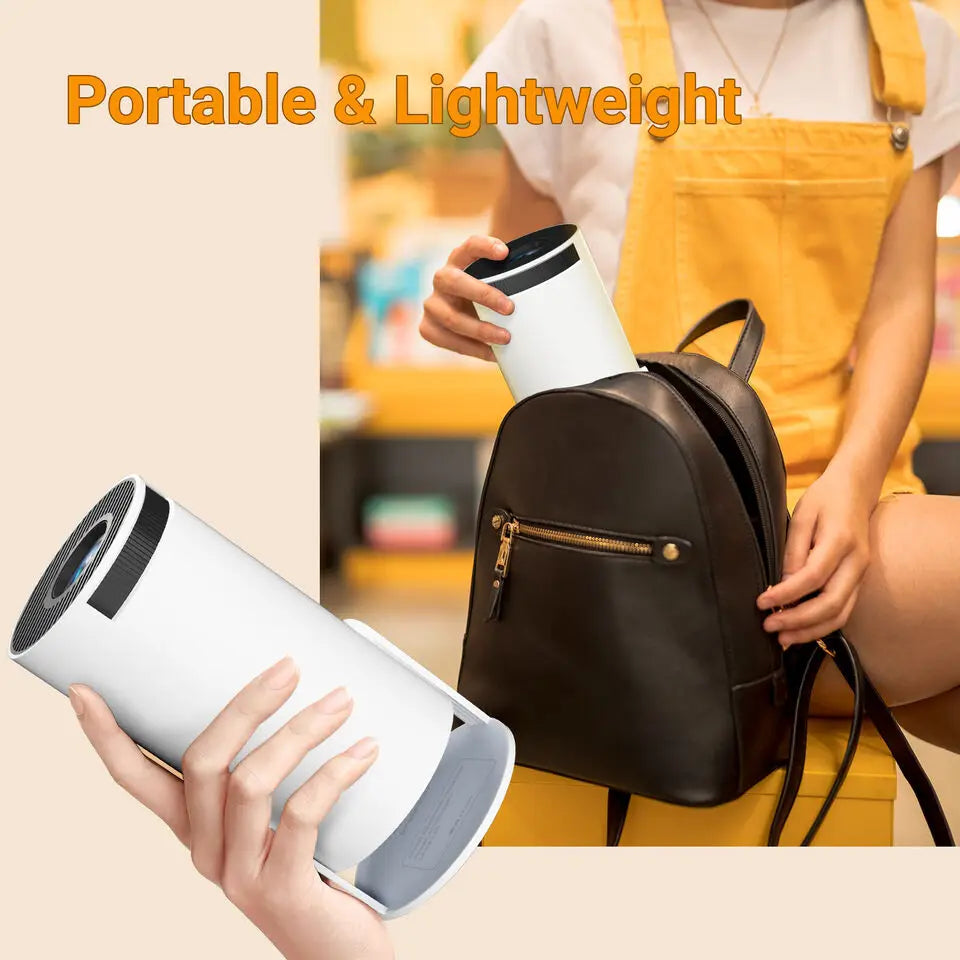 Experience the Ultimate Home Theater with the HY300 Portable Mini Video Projector - 130-Inch Screen, WiFi & Bluetooth Connectivity