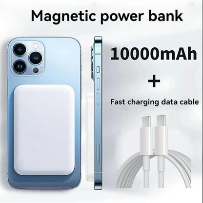 10000Mah 3In1 Wireless Charger Powerbank Magnetic Battery Pack for Lphone15/14/13/12/11/Xr/X,Wireless Flash Chargingcompact and Portable Digital Displaymobile Phone Power Bank Withoutcharging Cable