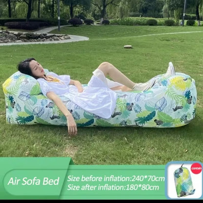 Premium Inflatable Lazy Bag Beach Sofa - Versatile Outdoor Air Lounger and Sleeping Bag, 240x70cm