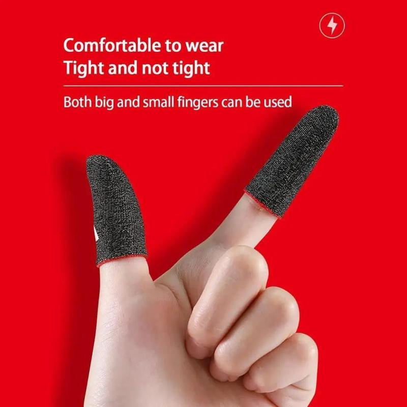 Breathable Fingertip Cover, 4 Pairs Anti-Slip Fingertip Cover, Thumb Gloves for Mobile Game, Gaming Accessories for PUBG Mobile Game