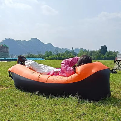 Premium Inflatable Lazy Bag Beach Sofa - Versatile Outdoor Air Lounger and Sleeping Bag, 240x70cm