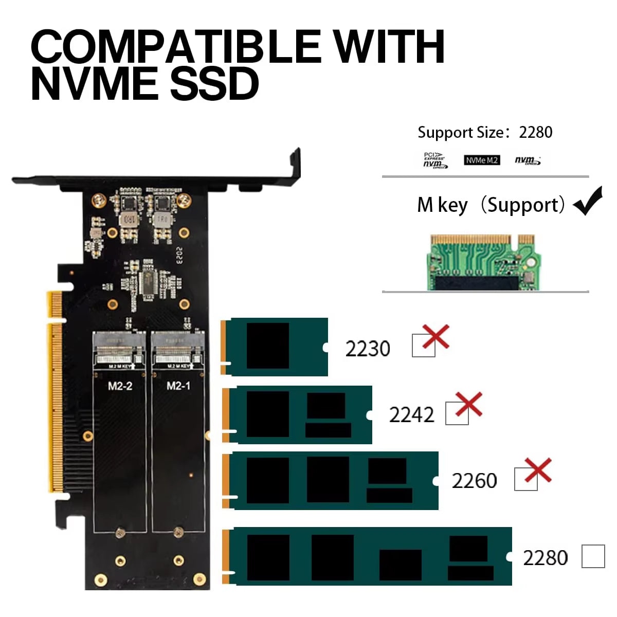 4 SSD M.2 X16 Pcie 4.0 X4 Expansion Card with Heatsink, Supports 4 Nvme M.2 2280 up to 256Gbps, Support Bifurcation Raid