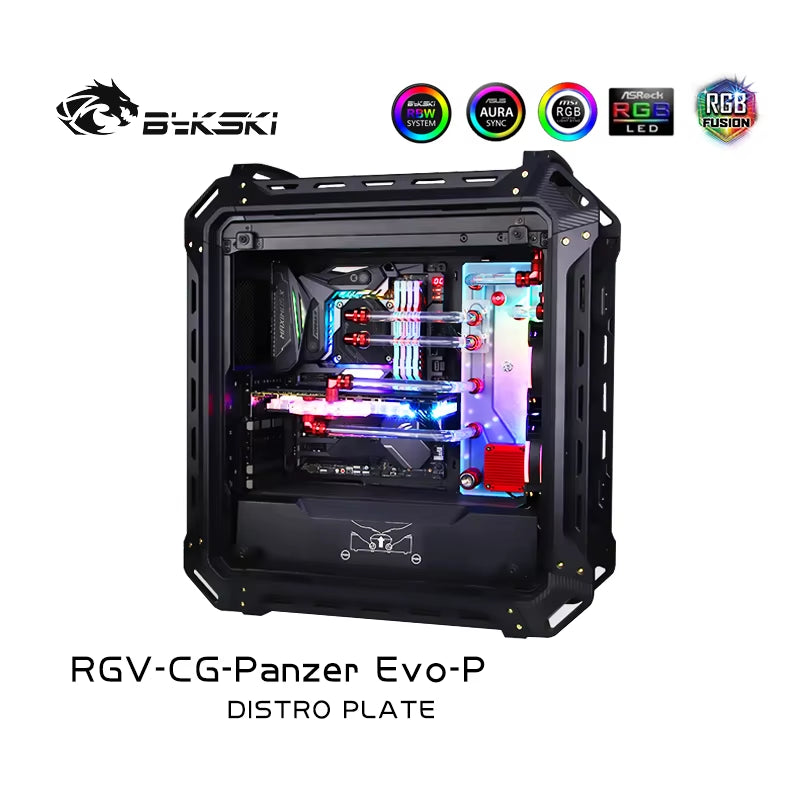 Acrylic Distro Plate Use for COUGAR Panzer Evo Computer Case / 3PIN 5V D-RGB / Combo DDC Pump Cool Water Channel Solution