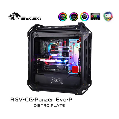 Acrylic Distro Plate Use for COUGAR Panzer Evo Computer Case / 3PIN 5V D-RGB / Combo DDC Pump Cool Water Channel Solution