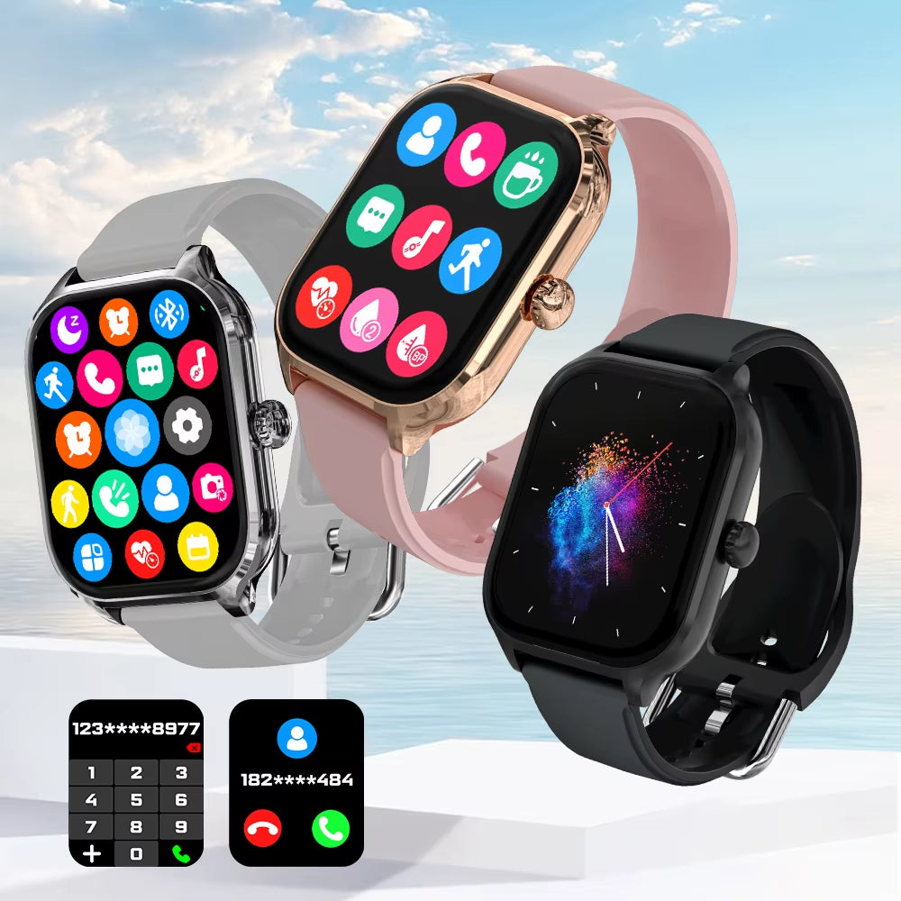 H9 Smartwatch Dial to Answer Calls Calorie Tracking Heart Rate Blood Oxygen Monitoring Bluetooth Smart Watch