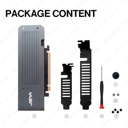 4 SSD M.2 X16 Pcie 4.0 X4 Expansion Card with Heatsink, Supports 4 Nvme M.2 2280 up to 256Gbps, Support Bifurcation Raid