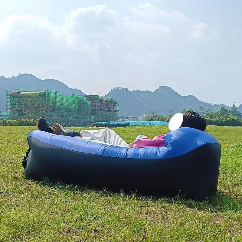 Premium Inflatable Lazy Bag Beach Sofa - Versatile Outdoor Air Lounger and Sleeping Bag, 240x70cm