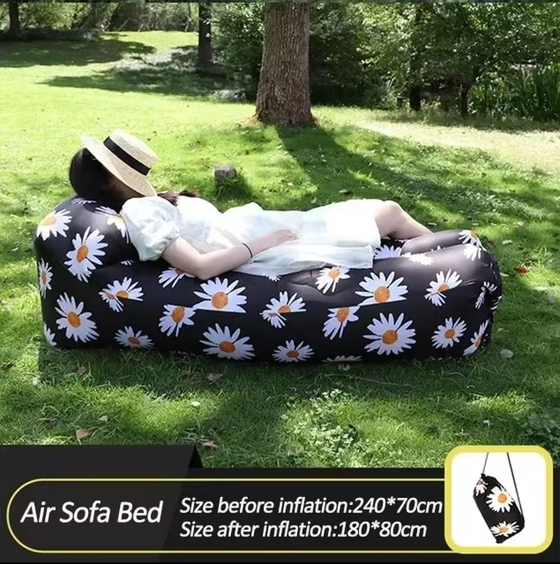 Premium Inflatable Lazy Bag Beach Sofa - Versatile Outdoor Air Lounger and Sleeping Bag, 240x70cm